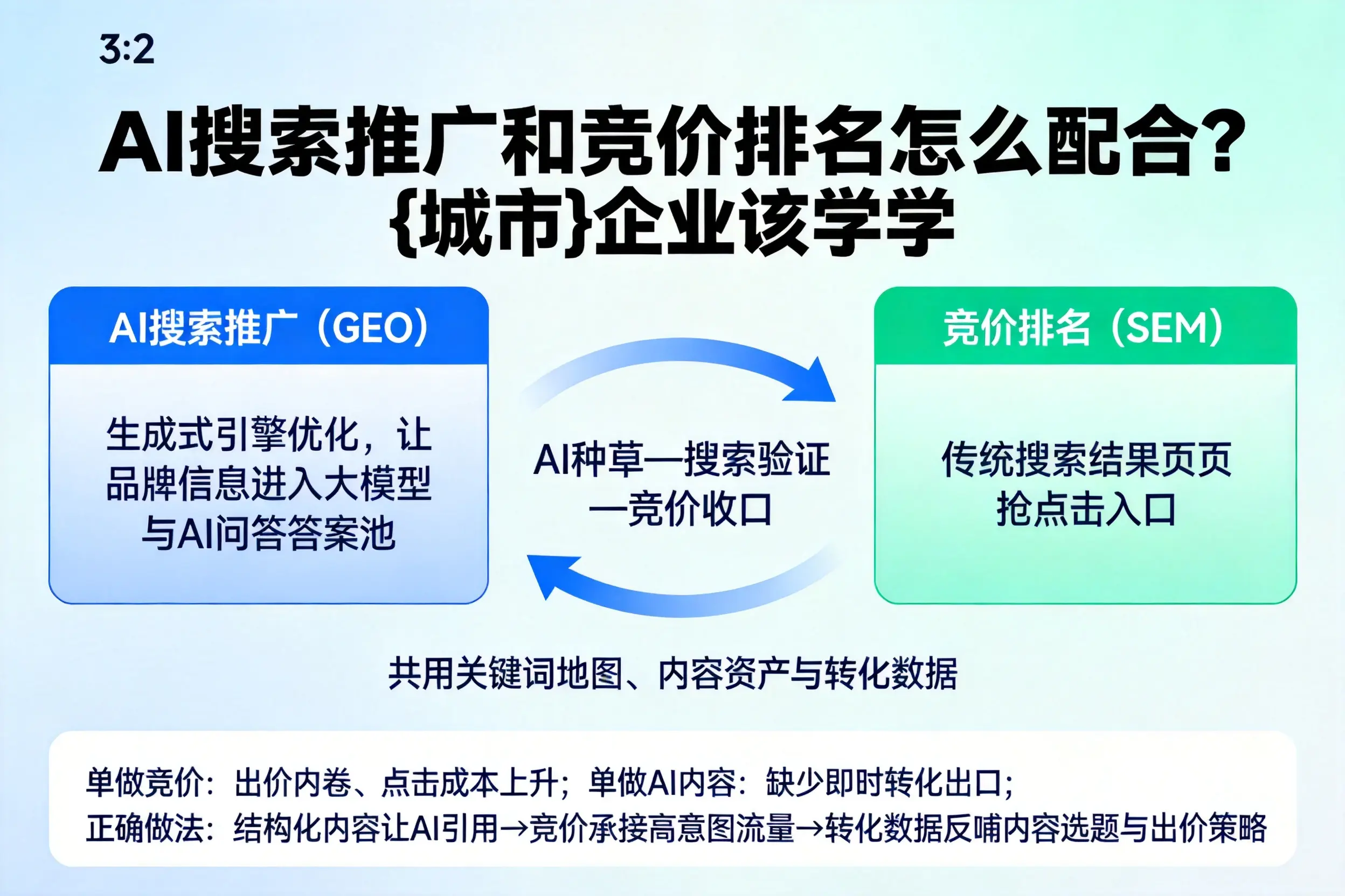AI搜索推广和竞价排名怎么配合？辽宁企业该学学