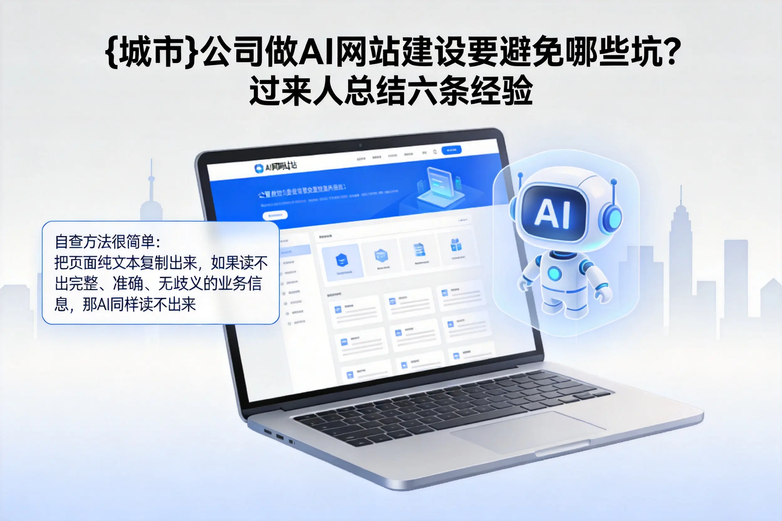 辽宁公司做AI网站建设要避免哪些坑？过来人总结六条经验