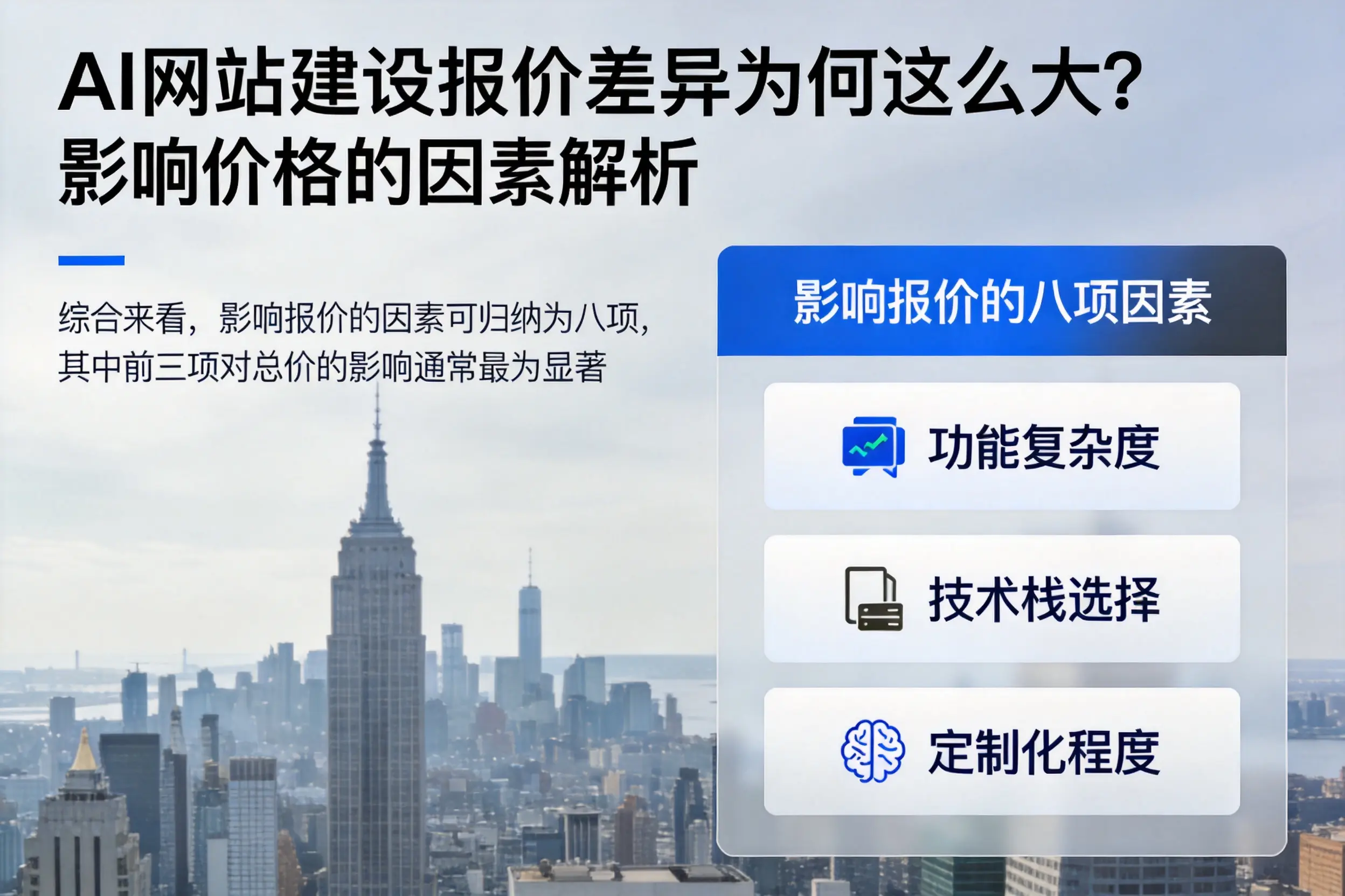 辽宁AI网站建设报价差异为何这么大？影响价格的因素解析
