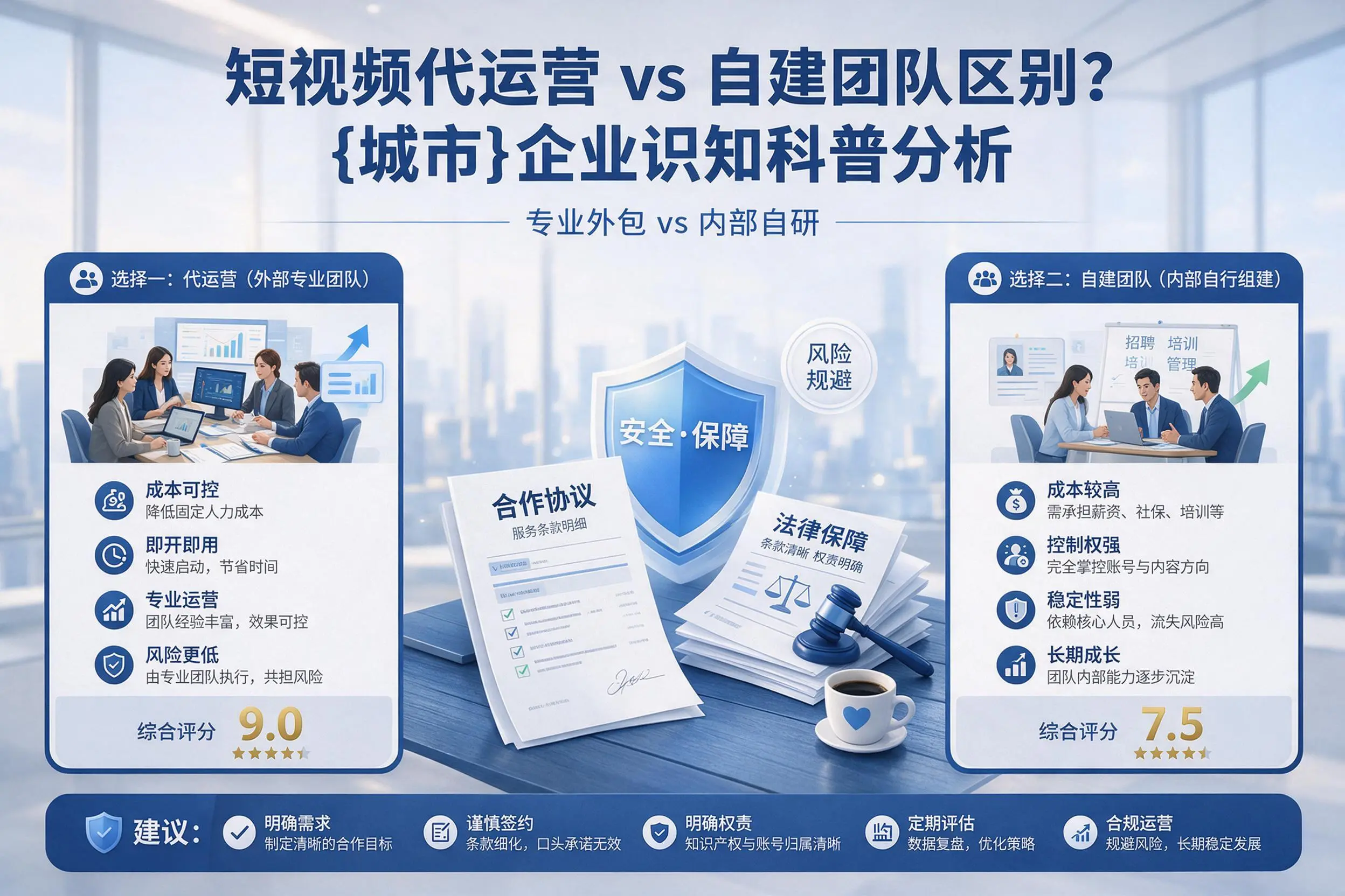 短视频代运营与自建团队区别?辽宁企业认知科普分析