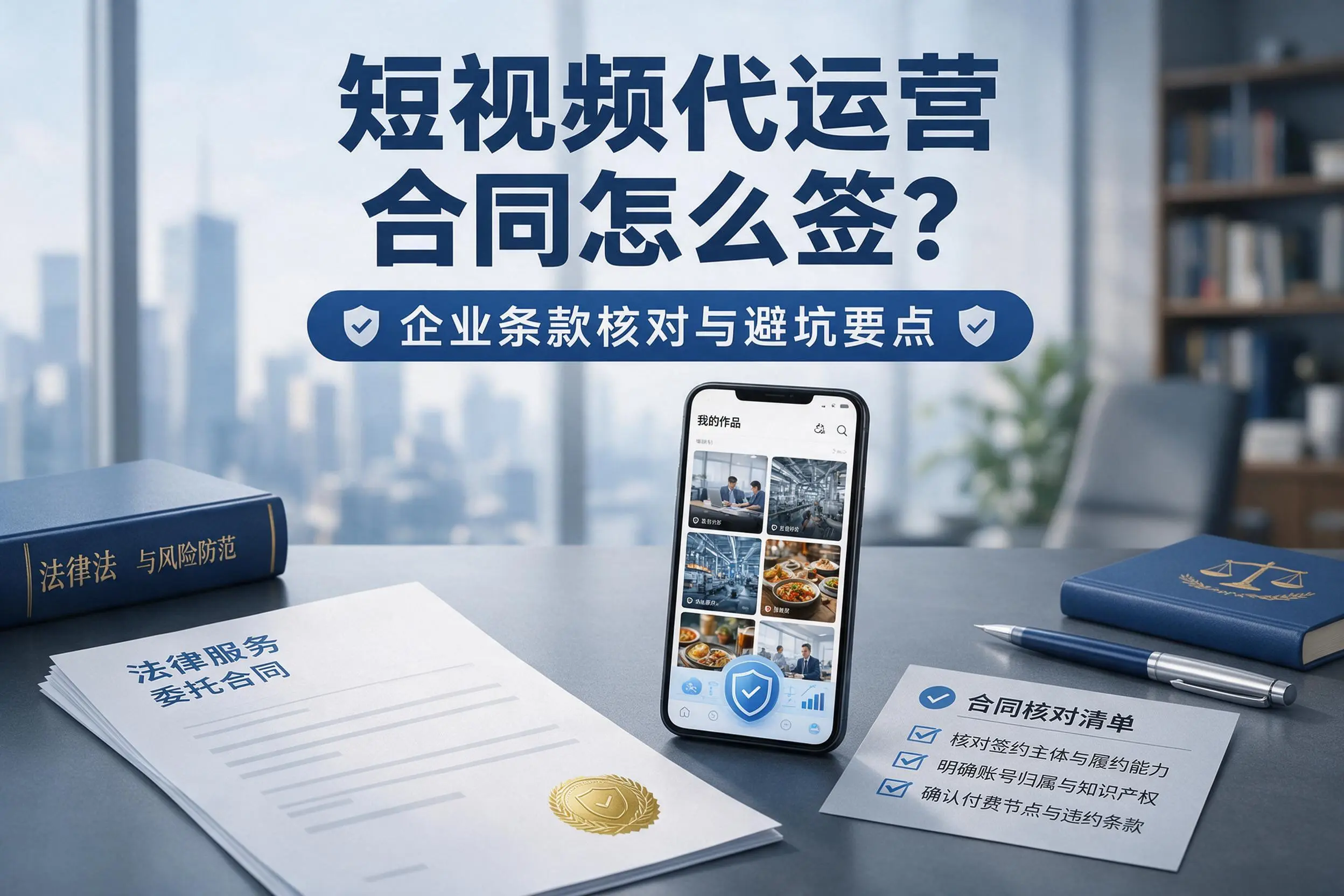 短视频代运营合同怎么签？辽宁企业条款核对与避坑要点