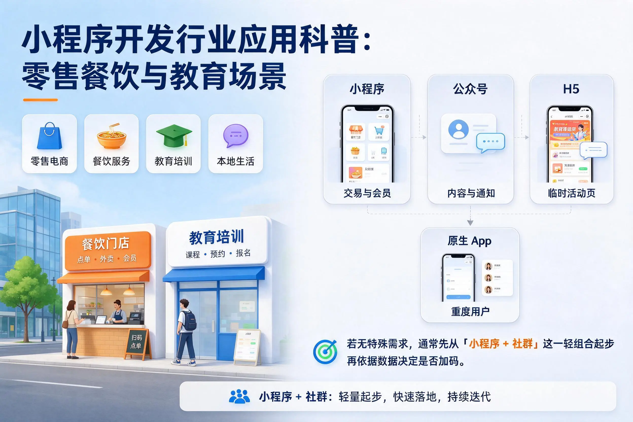 辽宁小程序开发行业应用科普：零售餐饮与教育场景