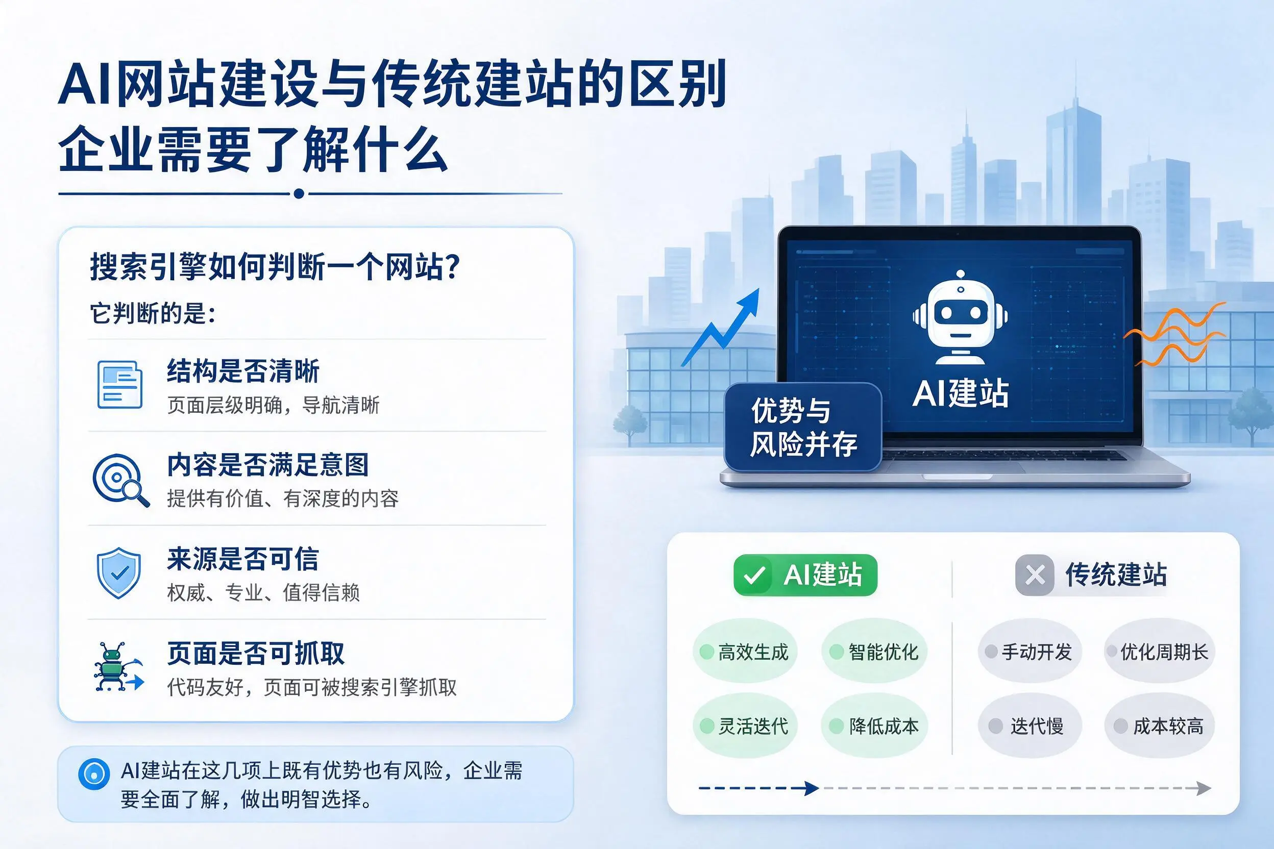 AI网站建设与传统建站的区别，辽宁企业需要了解什么